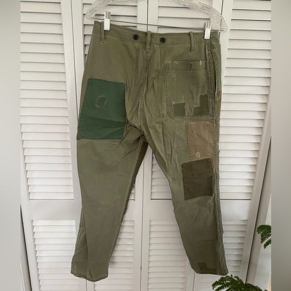 Patchwork cropped pants - Picture 2 of 2